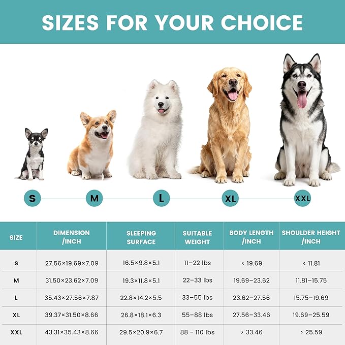 Dog Beds for Large Sized Dogs 35x28 Inch, Comfort-Sided Orthopedic Dog Bed Couch with Breathable Shredded Memory Foam, Faux Rabbit Fur Pet Bed, Non-Detachable, Non-Slip, Machine Washable