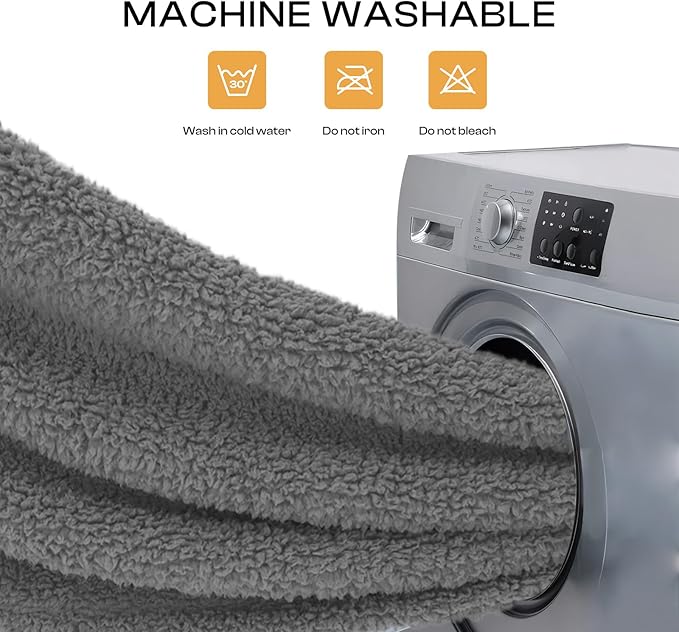 Luciphia Premium Fleece Pet Blanket for Small Medium Dogs Puppy Soft Sherpa Calming Cat Throw Blankets(Grey,57x40 inches)