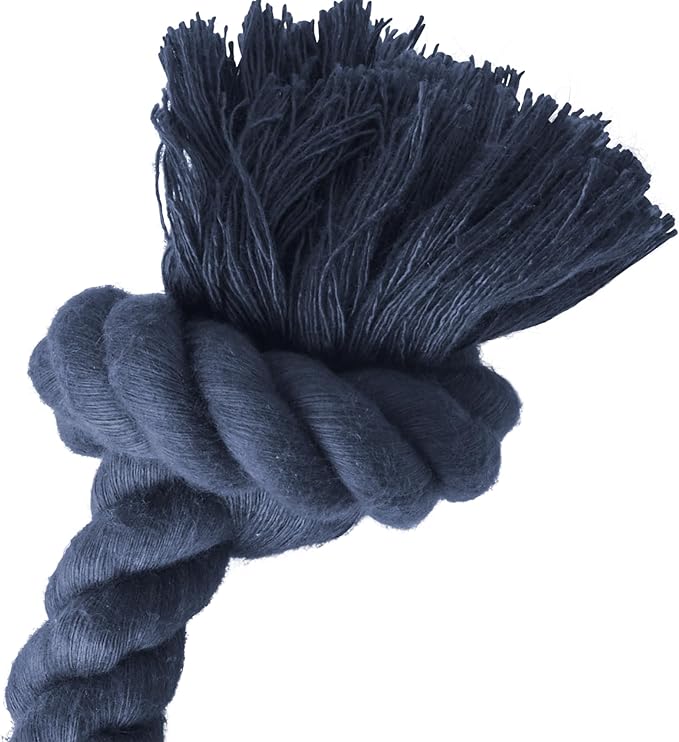 Pet Passion Brady The Rope Tug Toy 3-Pack Organic Cotton Dog Rope Pull Toys for All Pet Breeds, Navy Ombre, One Size