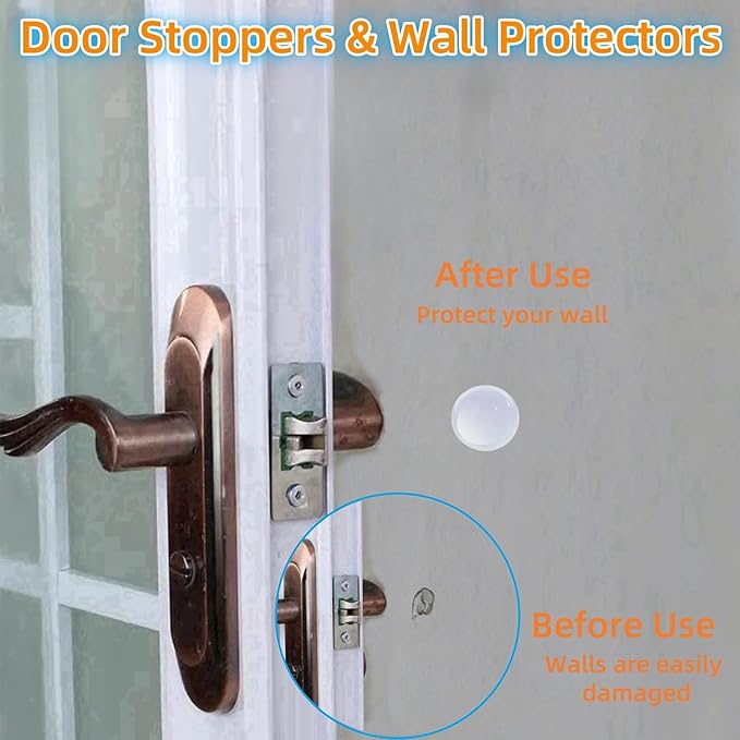 Rubber Feet Self Adhesive Door Bumpers Pads Non Skid - Stick on Rubber Feet for Electronics, Speakers, Furnitures, Appliances, Audio Equipment, Laptop - Clear Tall Hemispherical (16pcs)