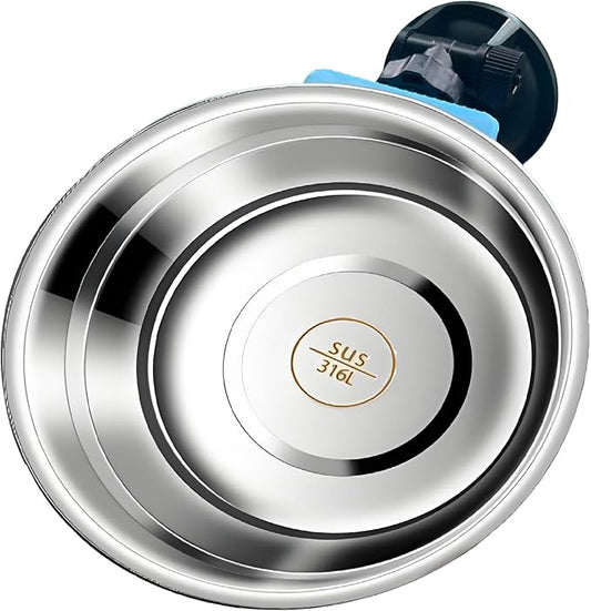Adjustable Elevated Dog Bowls with Tilting Angle, Suction Base Raised Dog Bowl Stand, Pet Feeding Station with Grade 316L Stainless Steel Bowls for Raised Large Sized Pets Joint Health