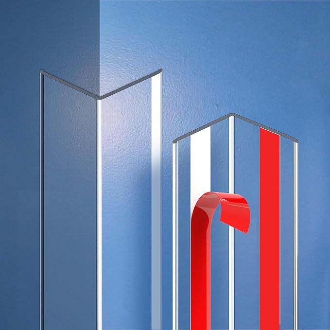 Frychee Clear Self-Adhesive Wall Corner Protectors-2 PCS of Corner Guards & Edge Protector for Baby, Furniture, Door, Tables, Cover Sharp Furniture, Easy to Install (3cmx150cm/1.18inx59.1in)