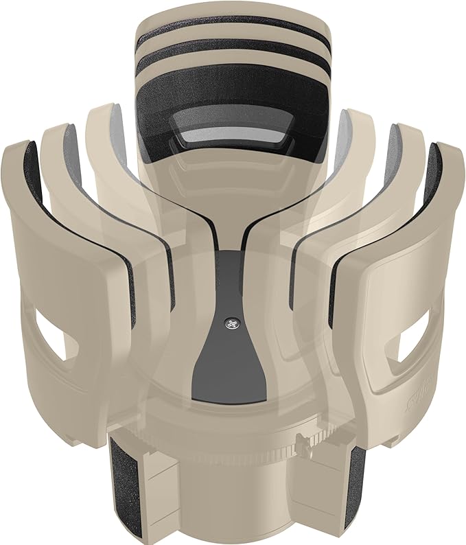 GORILLA GRIP Patent Pending Car Cup Holder Expander, Keeps Large Drink Cups Secure, Expands Fits Yeti, HydroFlask, Stanley 18 to 48oz Large Water Bottles, Coffee Mug, Adjustable Arms Insert, Tan