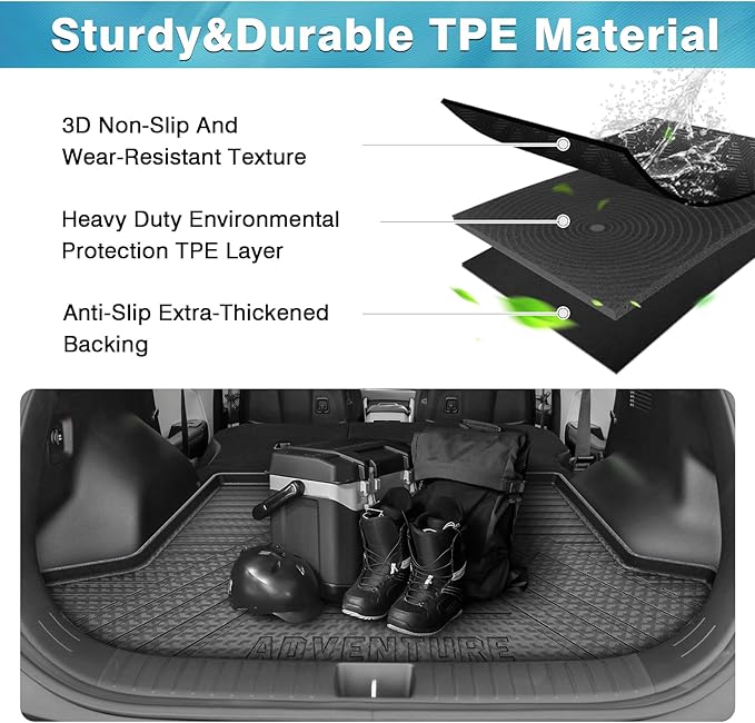 Mixsuper Cargo Liner for Kia Sportage 2023-2025 (No PHEV), Fit for 2026 EX, SX, LX, Trunk Mat for Sportage Accessories Rear Cargo Mat Trunk Liner Black