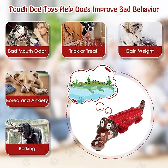 Jeefome Dog Toys for Aggressive Chewers - Indestructible Dog Toy to Keep Them Busy & Reduce Boredom for Small/Medium/Large Breed