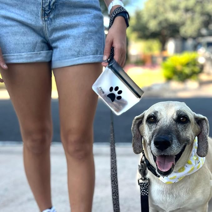 (re) zip Pet On-The-Go Bags 2-pack | Lightweight, Compact, Carabiner Clip | Airtight Closure | Water-Resistant | Food-Safe PEVA | Holds Treats, Poop Bags, Toys | Travel-Friendly