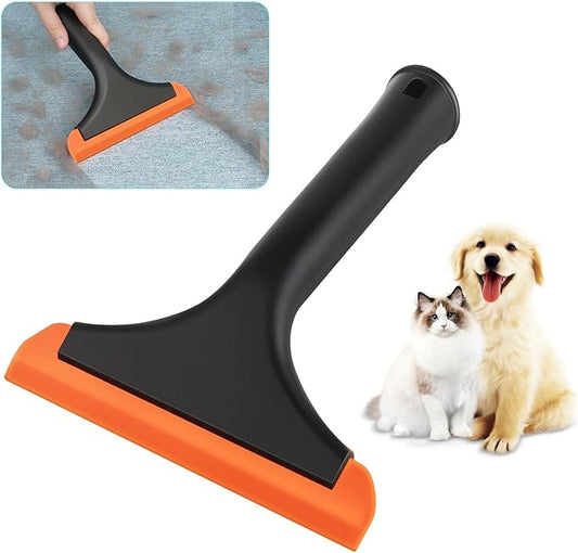 Astfys Silicone Pet Hair Removal,Pet Hair Rubber Carpet Rake Cat Dog Hair Remover with 8in Long Handle Pet Hair Remover for Furniture Couch Carpet