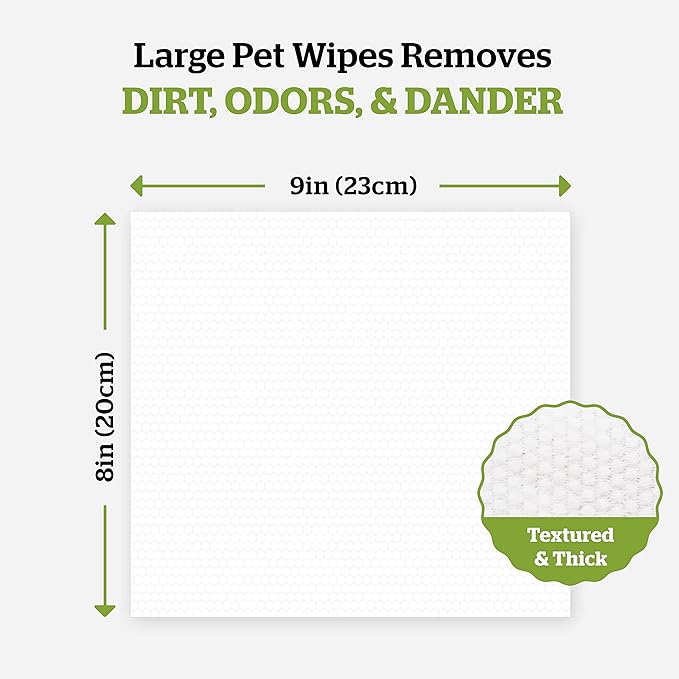 Pogi’s Dog Grooming Wipes – Hypoallergenic Pet Wipes for Paws, Body & Butt – Cleaning & Hydrating, Green Tea Scent, 400-Count