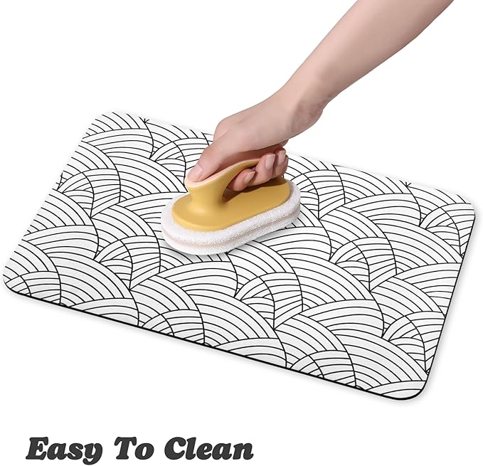 Dog Food and Water Bowl Mats - Waterproof, Absorbent Pet Feeding Mat for Floors - Bohemia Placemats for Dogs and Cats 17 * 30 Inch
