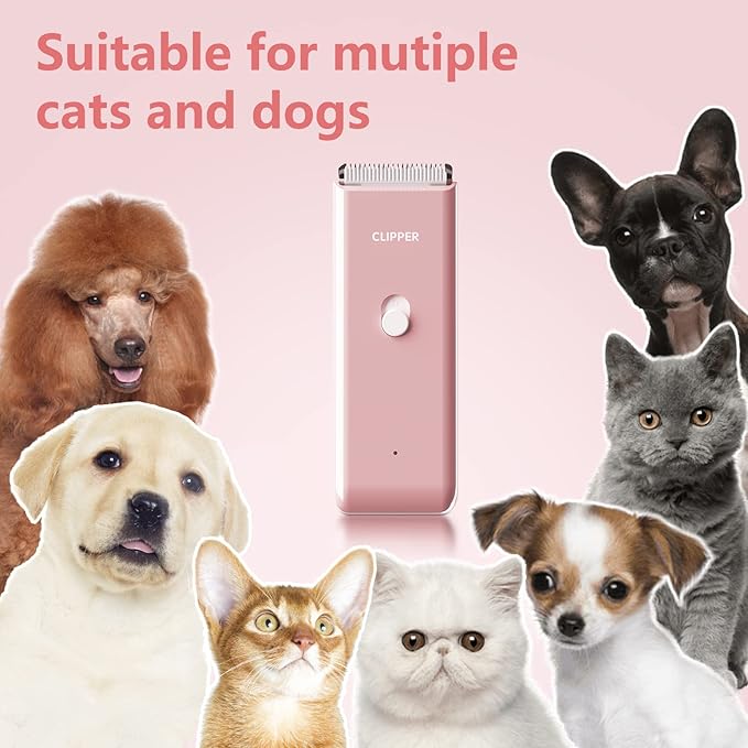 Founouly Home Professional Dog Grooming Kit Clipper Low Noise USB Rechargeable for Dog Cat