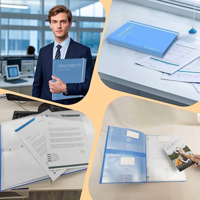 Important Document Organizer, Expanding File Folder Organizer for Papers, Passports, Birth Certificates, Portable for Home, School, Office Supplies