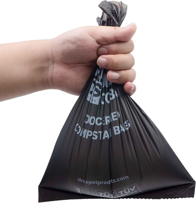 100% Certified Compostable Dog Poop Bags - Dr. C's Premium Dog Poop Bags - 270 Bags / 18 Rolls, Extra thick, Leak Proof, Unscented, Plant Based and Earth Friendly, Dispenser Included, USA Owned
