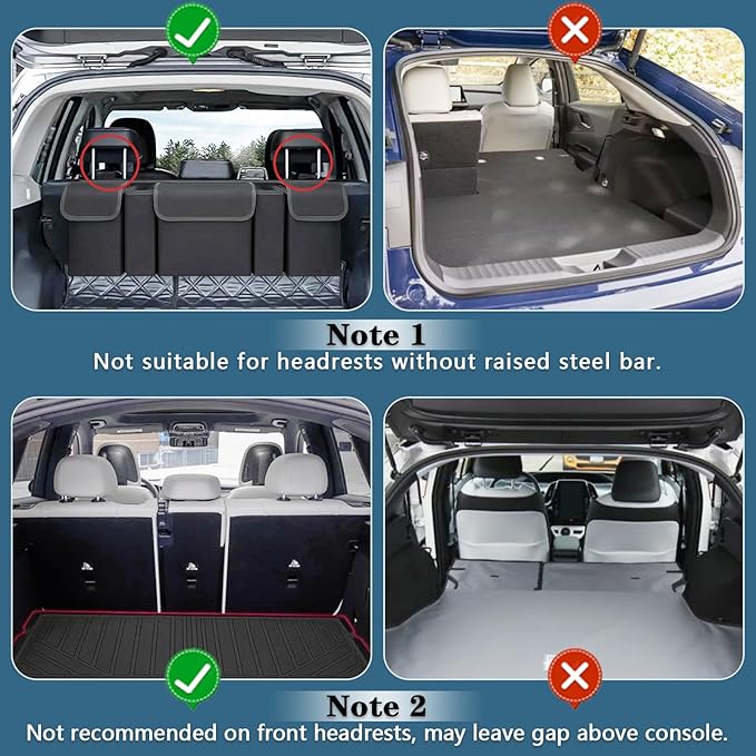 FEED GARDEN Dog Car Barrier for SUVs, Adjustable Universal-Fit Heavy-Duty Wire Mesh Pet Divider for Vehicles, Trucks, Vans, Car Accessories Safety Travel, Triple Folding (36.6"-60.6")