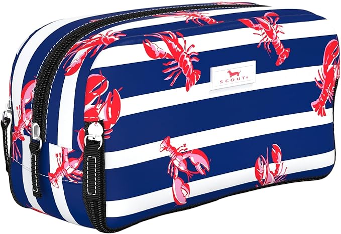SCOUT 3-Way Bag - Travel Makeup Pouch and Toiletry Bag for Women with Three Zipper Compartments - Stands Upright, Wipes Clean
