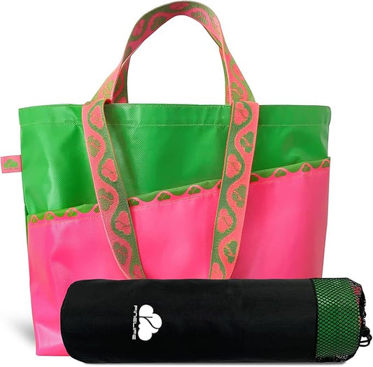Extra Large Tote Bag Foldable Waterproof Summer Beach Bag for Women Men, Dual Handles, for Swim Gym Camping Shopping