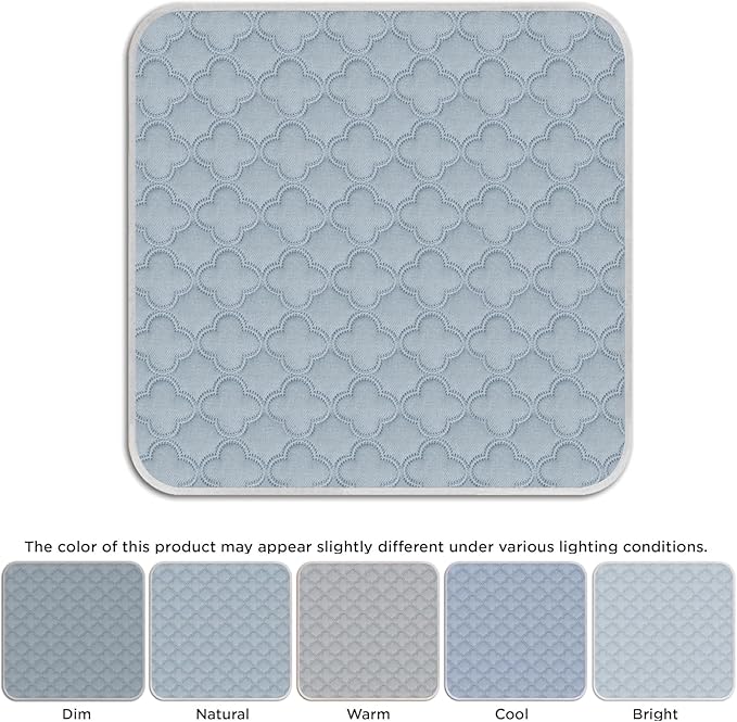 Washable Pee Pads for Dogs - 2 Pack Reusable Pee Pads，Waterproof Puppy Pads，Pet Training Pads，Super Absorbent with Dog Paw Shape Non-Slip Backing (Light Grey, 36" X 41" - 2 Pack)