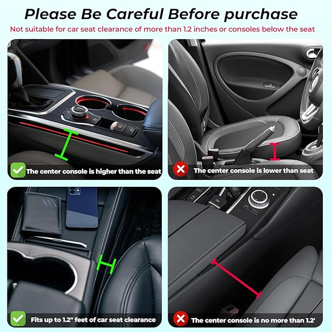 2-Pack Car Seat Gap Filler Organizer with Cup Holder - Premium Leather - Universal Fit - Keeps Cans/Phone/Keys/Wallets Organized(Black)
