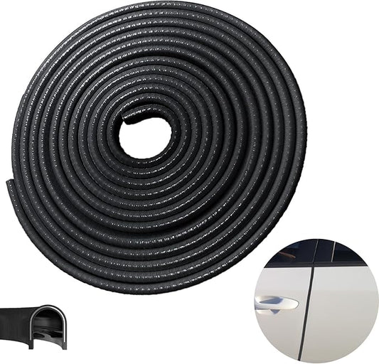 Car Door Edge Guards, 65.6Ft(20m) Car Door Protector Edge Guards Rubber Seal, Doors Edge Trim U Shape Edge Guards for Cars Trucks Suvs (Black)