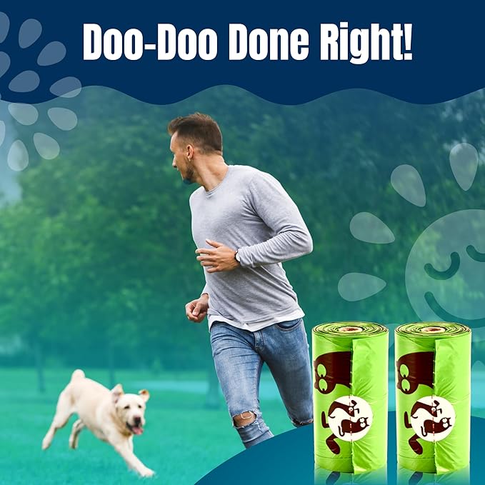 Pet N Pet 360 Counts, Unscented Dog Poop Bags Rolls, 41% Plant Based & 59% PE Poop Bags For Dogs, 24 Rolls Extra Thick Dog Waste Bag, Doggie Poo Bag