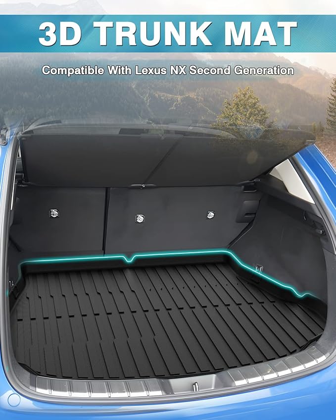 Mixsuper Cargo Liner for Lexus NX/NX Hybrid 2026 2025 2024 2023 2022 All Weather Cargo Mat Rear Trunk Liner Black