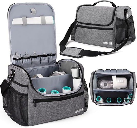 Pet Travel/Grooming Supplies Organizer Carry Bag - Compatible with Oneisall/Neabot Dog Grooming Vacuum, Large Capacity - Bag Only (Gray)