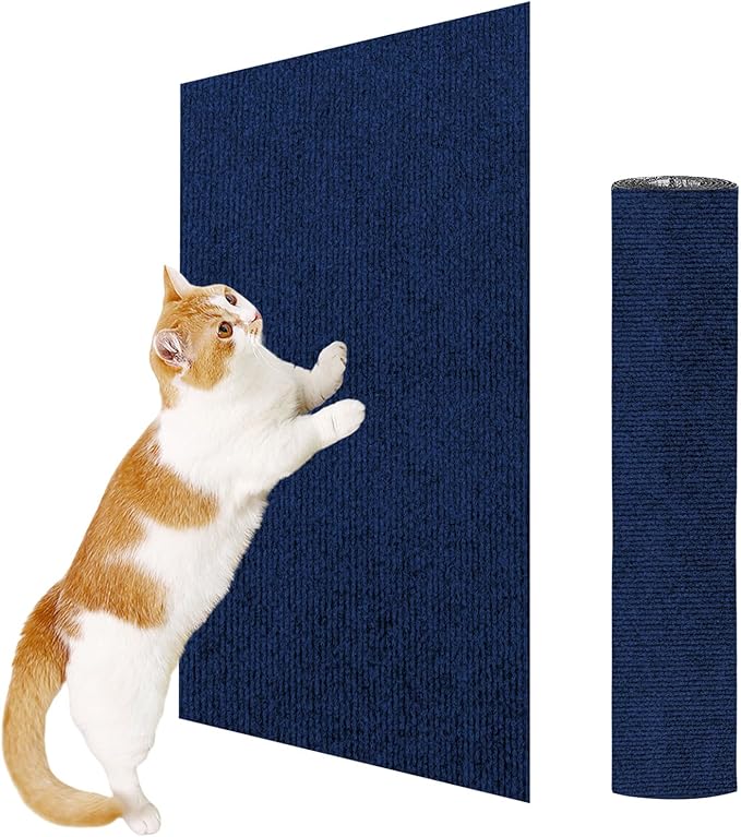 ENONCI 23.6x15.8 Couch Wall Corner Protection for Indoor Cats,Anti Scratch Furniture Protector from Cats Scratching,Trimmable Climbing Cat Scratcher Pad Play Mat Easy Use for Cat Board/Door/Carpet