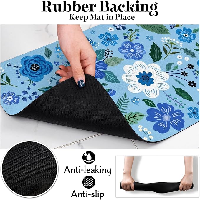 Dog Food Mats for Floors, Absorbent Dog Bowl Mat for Food and Water Dispenser Mat, Quick Dry Cat Food Mat Pet Supplies