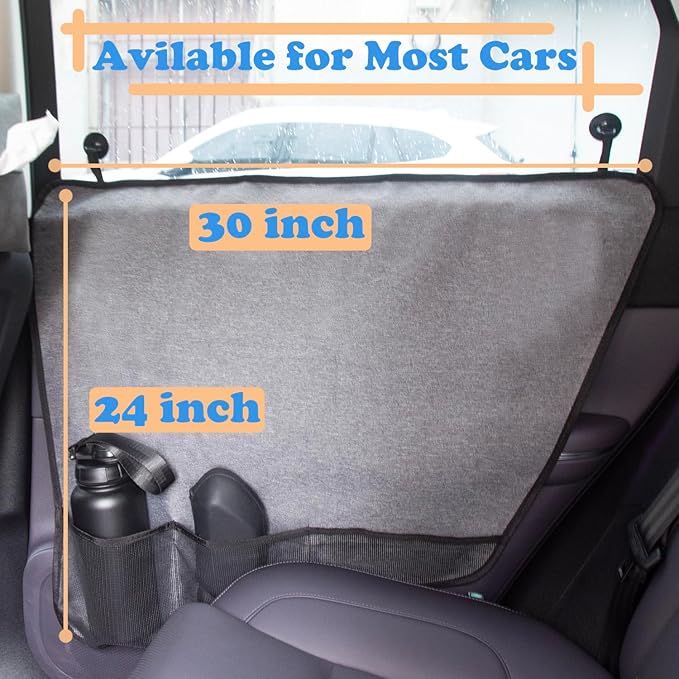 majowir 2PCS Car Door Protector - Anti Pet Scratch Vehicle Door Covers Big & Thick Waterproof Guard Truck Interior Panel Safe SUV Universal Grey