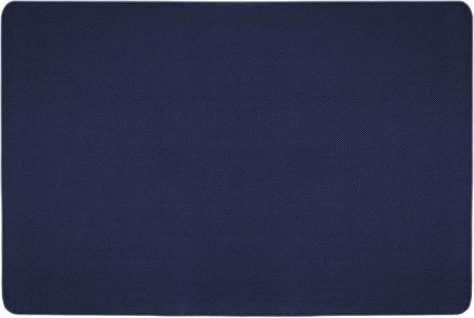 House, Home and More Skid-Resistant Carpet Indoor Area Rug Floor Mat - Navy Blue - 6 Ft X 9 Ft - Non Slip Rubber Backing, Stain Resistant, Dog Friendly, Living Room Bedroom Kitchen Entryway