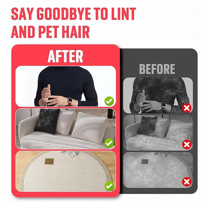 Yunrun Pet Hair Removal Gloves Brush, Efficient Grooming Gloves for Pet Hair, Reusable Cat Dog Electrostatic Hair Remover Grooming Glove Tool, for Couch, Furniture, Carpet, Curtain (1pc)