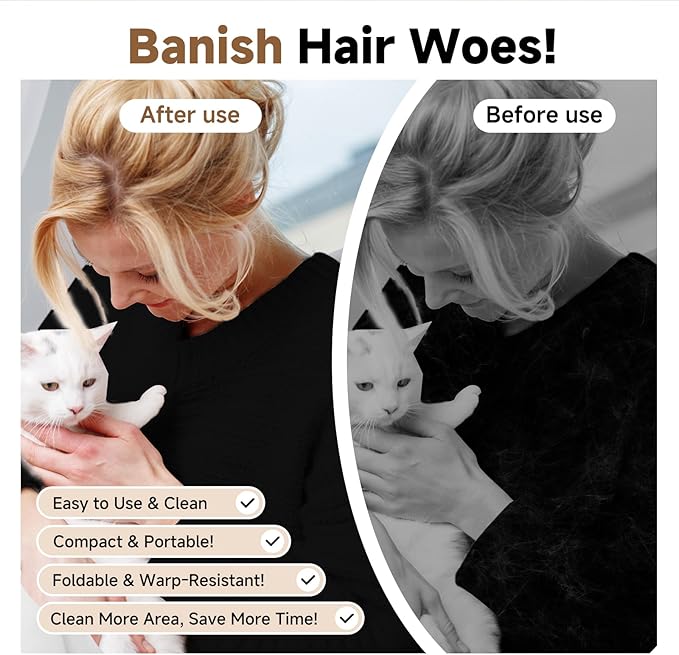 NEBALASTE 2Pcs Pet Hair Remover Gloves Brush for Dogs & Cats,Electrostatic Reusable Pet Hair Fur Remover Tool for Laundry,Clothing,Couch,Carpet,Car Seat Colored for Soft Area,Black for Hard Area