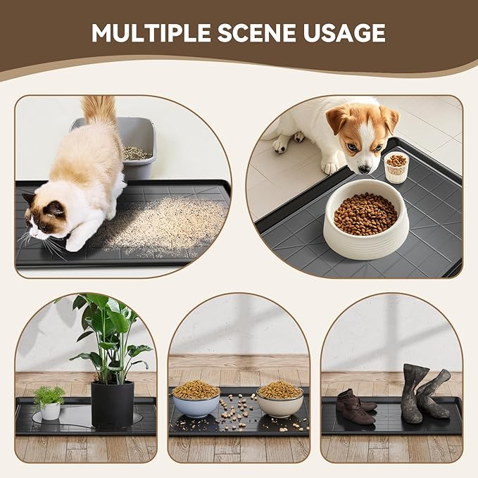 Holiwei 32" Dog Crate Tray Replacement fit for Metal Dog Crate Dog Cage Pans Plastic Tray