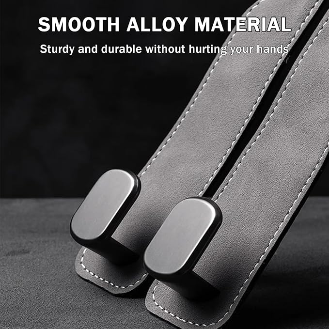 2 Pack Car Seat Back Storage Hook, Headrest Hooks for Car with Metal Hooks, Premium Suede Leather Car Headrest Hooks Universal Car Seat Hooks for Purses, Bags & Groceries(Grey)