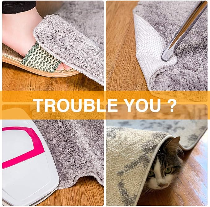 Home Techpro Vacuum Tech Rug Pad Gripper for Hardwood Floors No Damage, New Materials to Non Slip Rug Pads, Under Rug Carpet Tape : Keep Your Rug in Place & Make Corner Flat