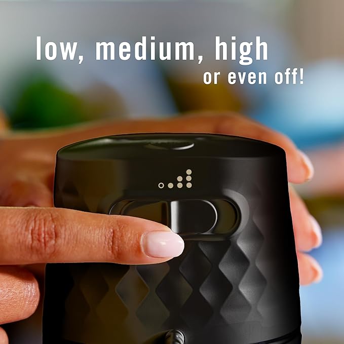 Febreze Plug Scent Booster in Black, Continuous Scent Device Oil Diffuser, Compatible with Febreze Air Freshener Plug in Refills