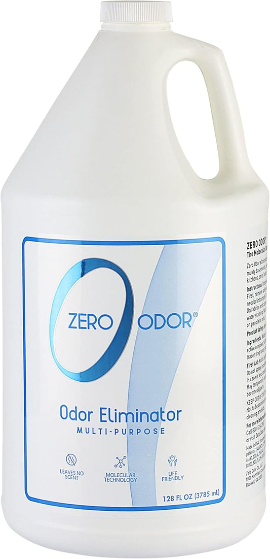 Zero Odor - Multi-Purpose Strong Odor Eliminator for Home, Office, Car, Bathroom, Hotel, Room Deodorizer, and Odor Neutralizer, 128oz Refill