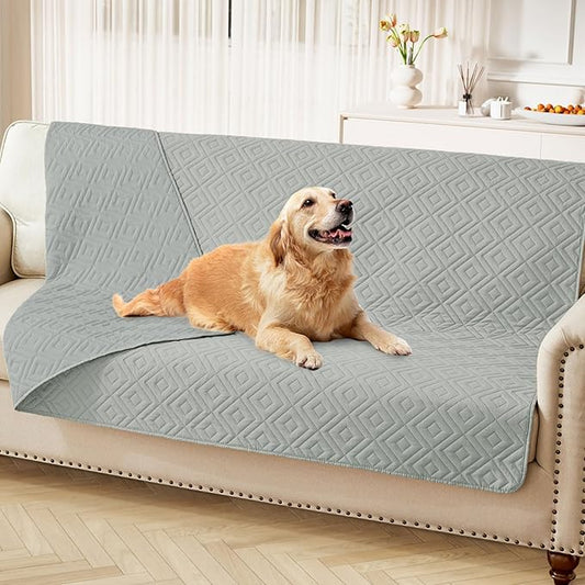 hyha Waterproof Dog Blanket, Soft Dog Bed Cover Pet Blankets, Waterproof Sofa Couch Cover for Dogs Washable, Reversible Pet Couch Covers for Sofa Furniture (68x82 Inch, Grey/Grey)