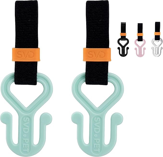 SVD.PET 2PC Dog Poop Bag Holder, Waste Bag Holder, Dog Poop Bag Carrier, Hand Free Holder (Spearmint)