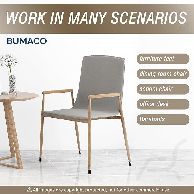BUMACO Chair Leg Floor Protectors Chair Leg Protectors for Hardwood Floors Silicone Pads Covers to Protect Floors Black-40 Pcs Universal XS (8/16"-15/16")