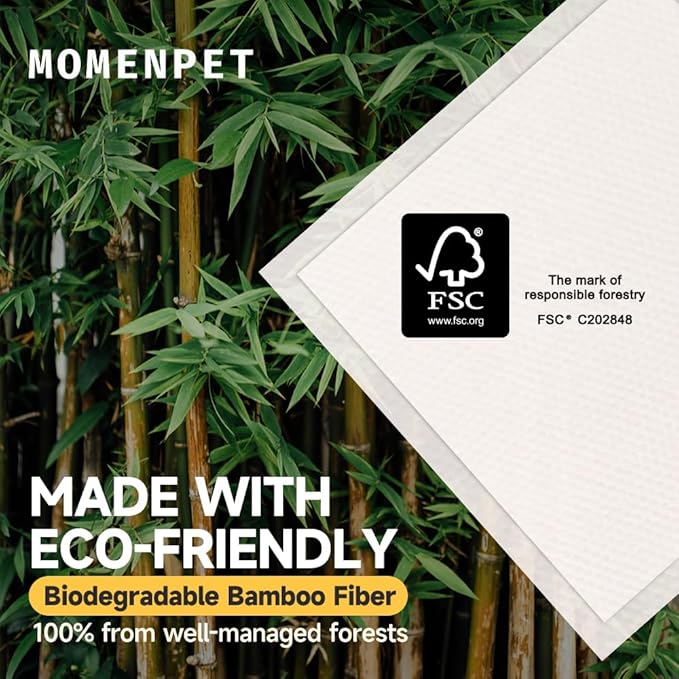 MOMENPET 3-in-1 Pet Wipes for Dogs & Cats, Cleaning, Hydrating, Grooming Wipes for Paws, Body, Eyes, Ears and Butt, Unscented, 400 Count