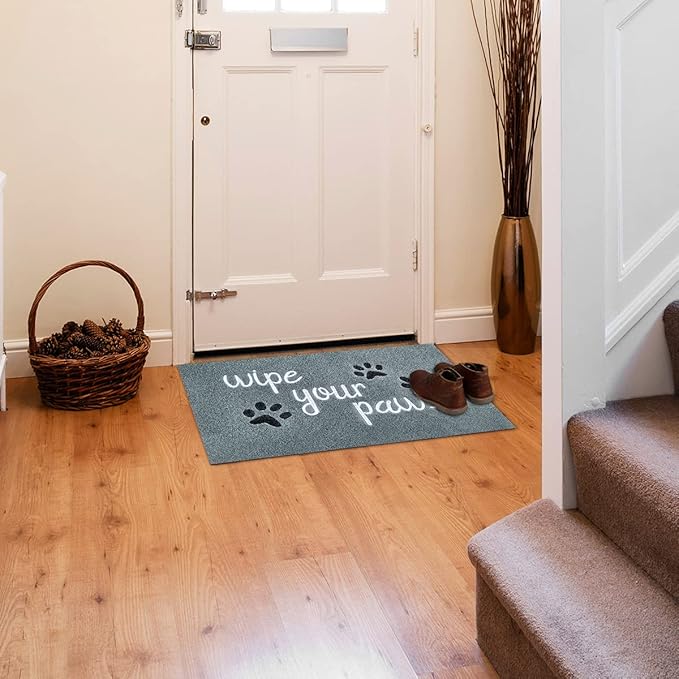 Outside Door Mats for Home Entrance Large Funny Doormat Wipe Your Paws Mats Welcome Mat for Front Door Indoor Outdoor with Non Slip Rubber Mat, 24X36