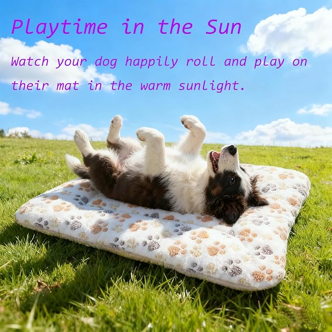 Dog Bed Mat - Crate Pad - Soft Dog Kennel - Multi-Purpose Crate Bed for Dogs & Cats