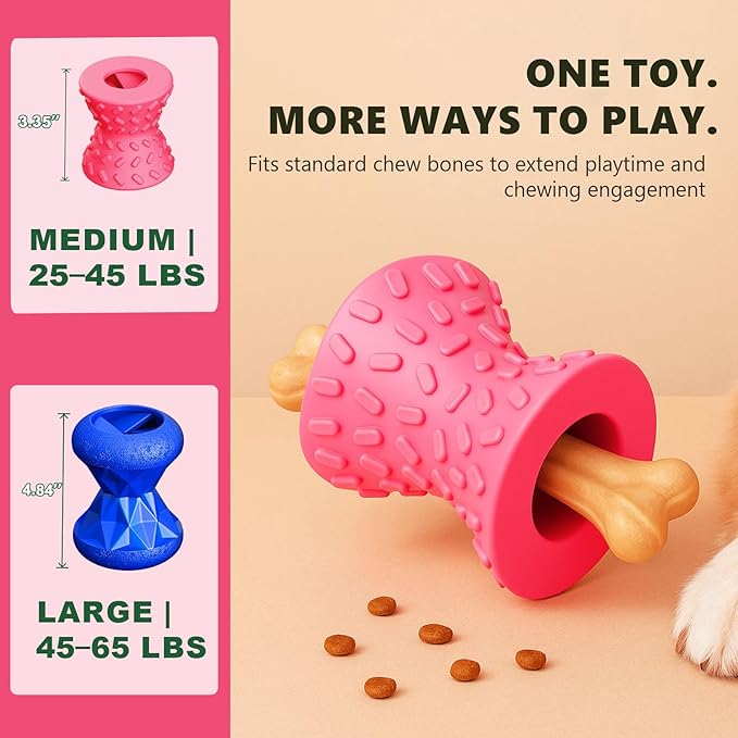Doudele Dog Puzzle Toys, Treat-Dispensing Puzzle Ball for Small & Medium Dogs – Interactive Rolling Rubber Toy for Training, Mental Stimulation & Slow Feeding