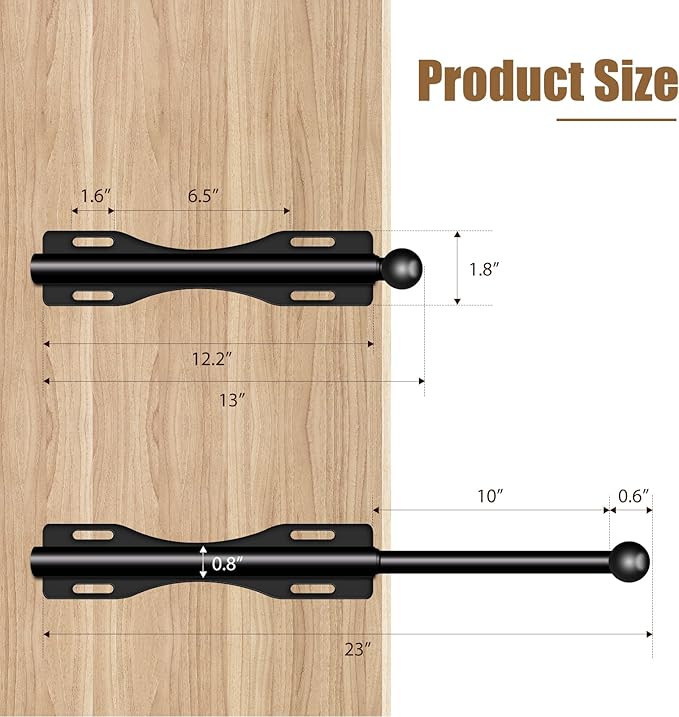 12" Valet Rod For Closet Pull Out Slide Out Adjustable Heavy Duty Valet Rod For Closet, Laundry Room, Bedroom, Bathroom(Black)