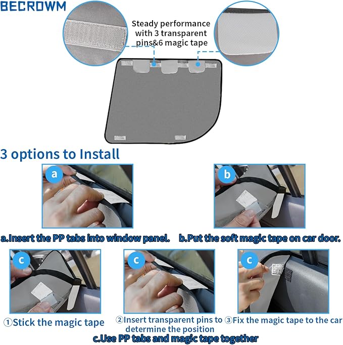 2 Packs Dog Car Door Protector - Waterproof Pet Vehicle Cover, Anti-Scratch Guard for Doors, Travel Back Window, Claws and Nails Scratching (Gray)
