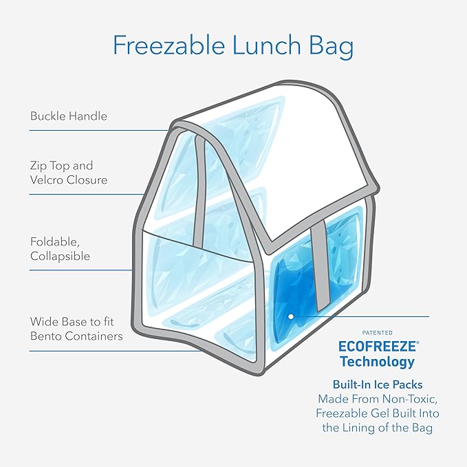 PackIt® Freezable Lunch Bag, Charcoal Camo, Built with EcoFreeze® Technology, Foldable, Reusable, Zip and Velcro Closure with Buckle Handle, Designed for Work Lunch and Fresh Lunch On the Go