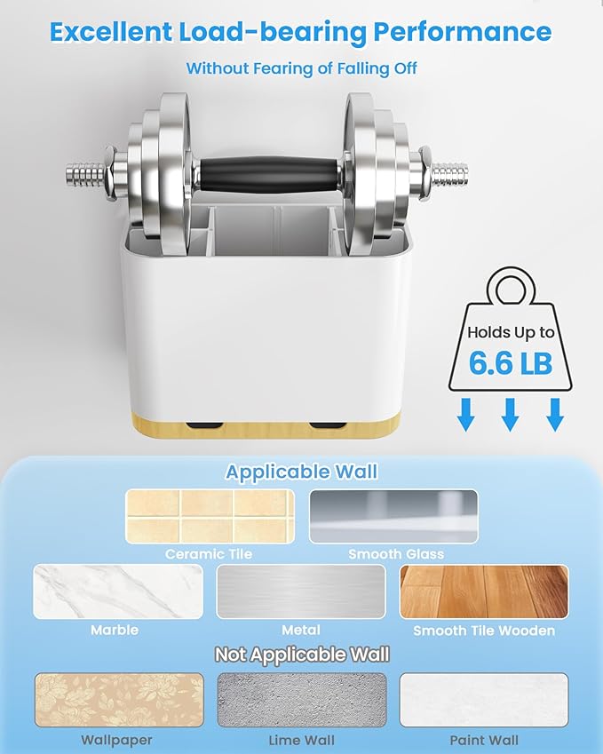 Toothbrush and Toothpaste Holders for Bathrooms Countertop - Detachable 5 Slots Kids Electric Toothbrush Holders Set Wall Mounted with Removable Dividers for Bathroom Decor and Accessories Organizer