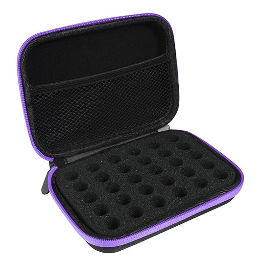 Essential Oil Storage Holder Organizer Carrying Case, Essential Oils Box Holds 30 Bottles 1ml- 3ml Bottle Travel Storage Organizer Bag for doTERRA & Young Living (Box Only)