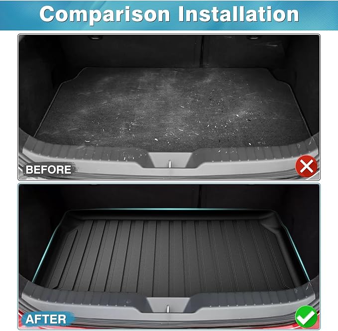 Mixsuper Custom Fit Cargo Liner for 2019-2023 Mazda 3 Hatchback Trunk Liner All Weather Rear Cargo Trunk Mat (Does Not Fit Sedan Models) Black