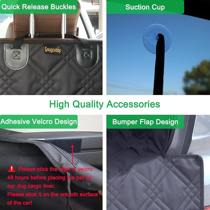 Cargo Liner for Dogs 55"x91" Dog Rear Cargo Liner for SUV Cargo Mats for Back Car Trunk Mat for SUV Dog Trunk Cover with Side Walls